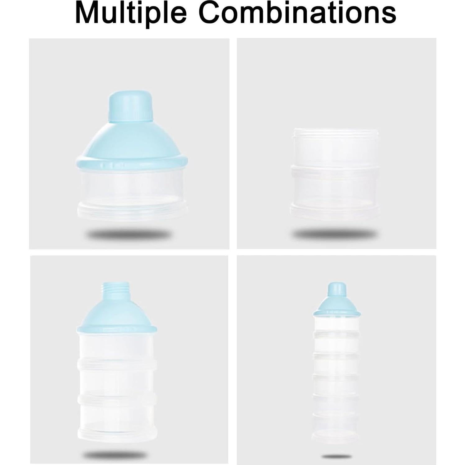 Dispensador de Fórmula Portátil Manwetye 2 PCS 5 Capas