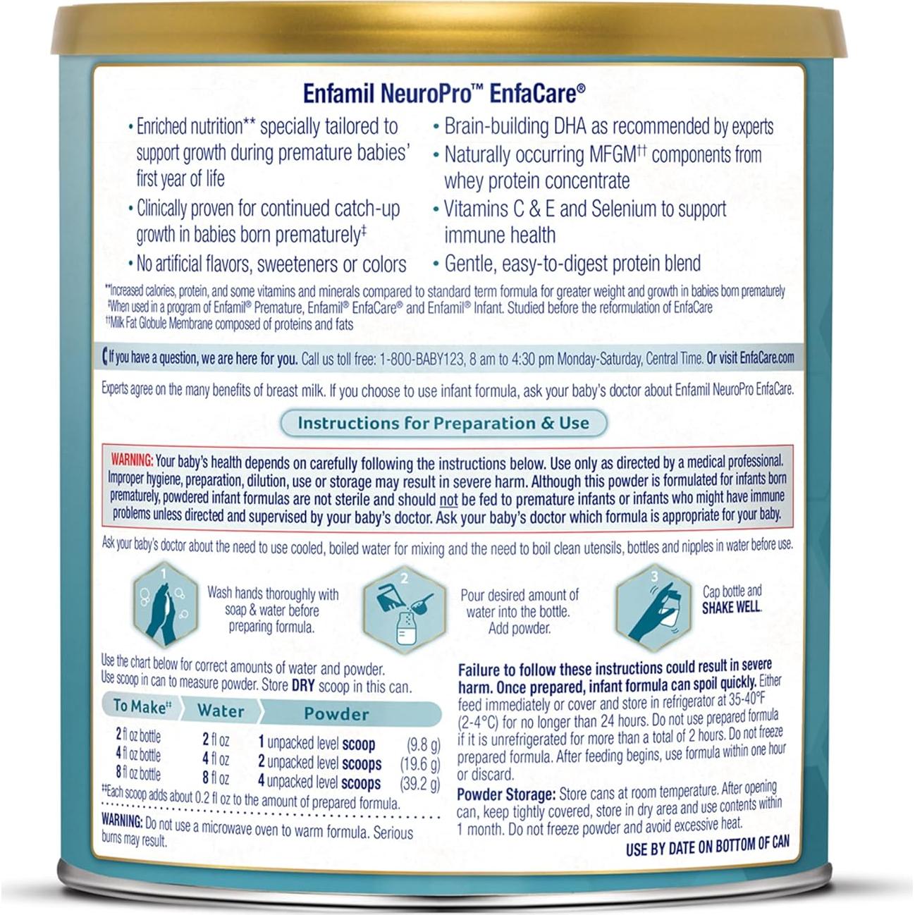 Fórmula Infantil Enfamil NeuroPro EnfaCare 385g Prematuros