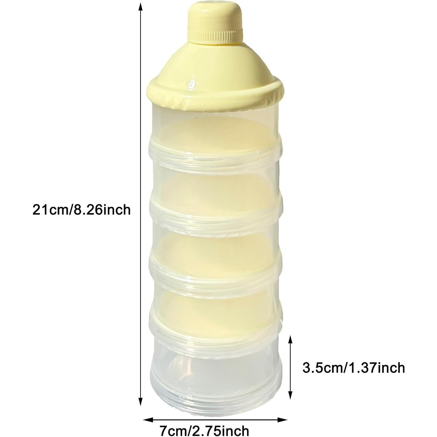 Dispensador de Fórmula Portátil Manwetye 2 PCS 5 Capas