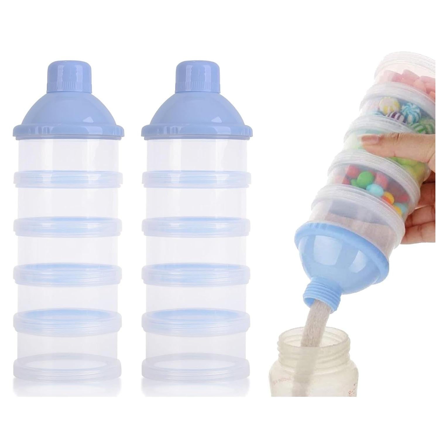 Dispensador de Leche en Polvo 2 PCS 5 Capas Azul Portátil