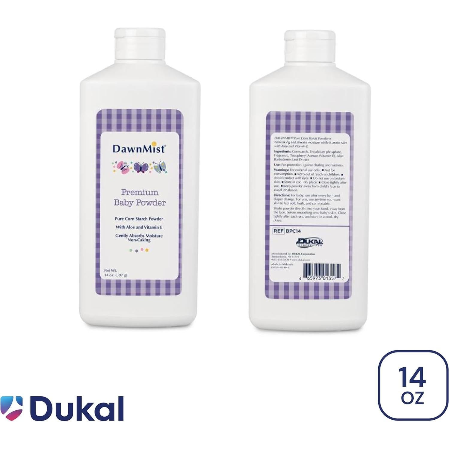 Polvo para Bebés Dukal Premium 396 g - Hipoalergénico con Aloe