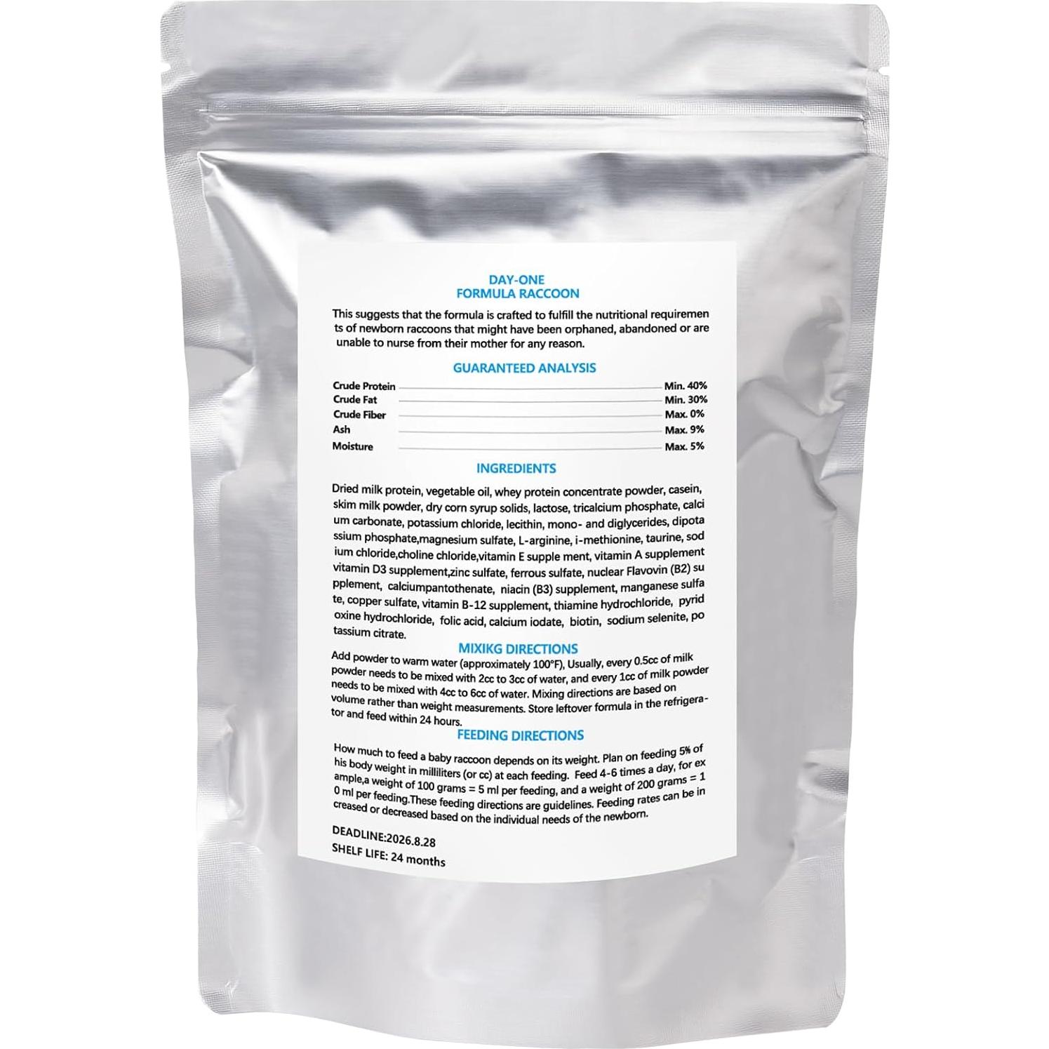 Fórmula de Leche para Raccoons Huérfanos Liovsiso 0.45 kg