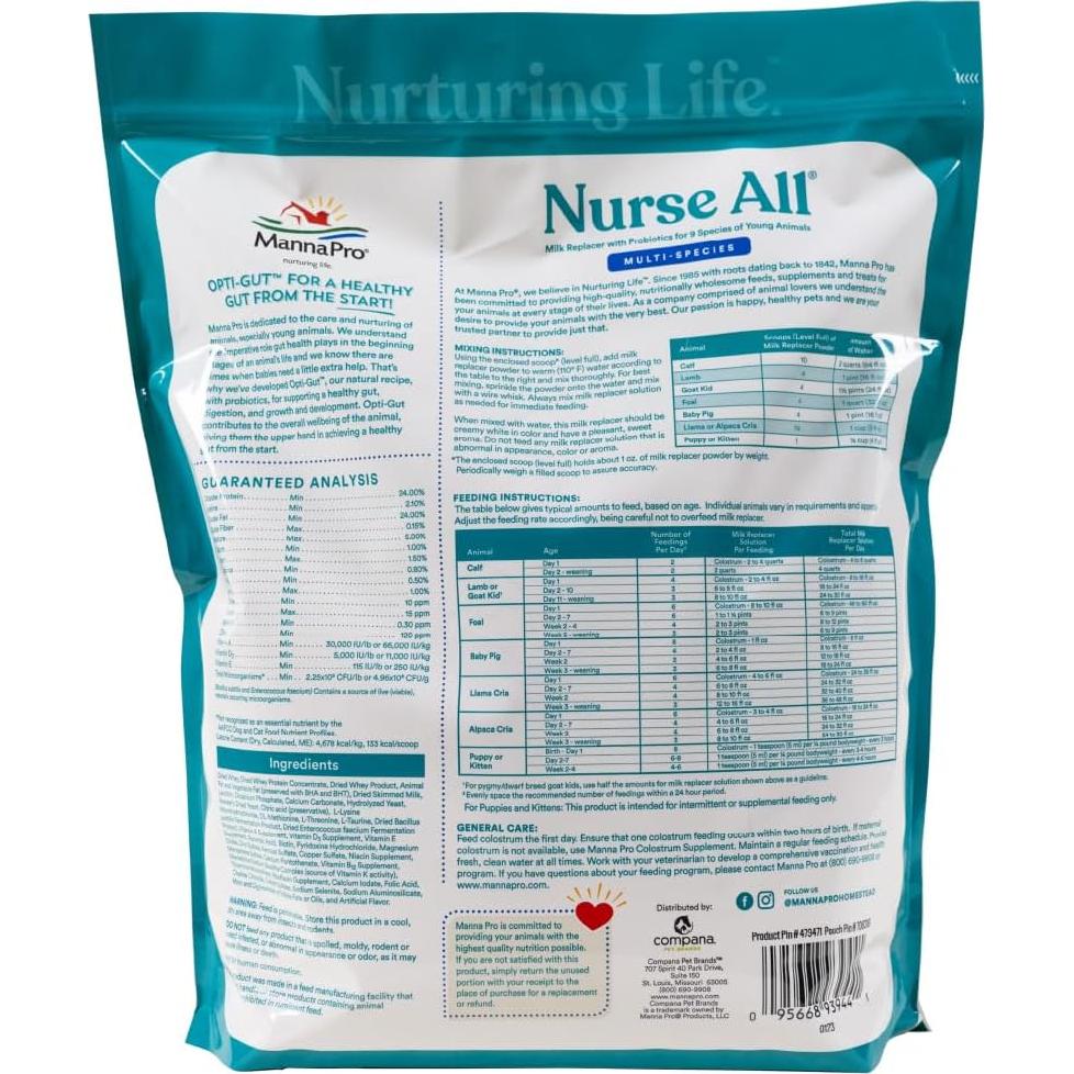 Reemplazo de Leche Manna Pro 3.63 kg con Probioticos