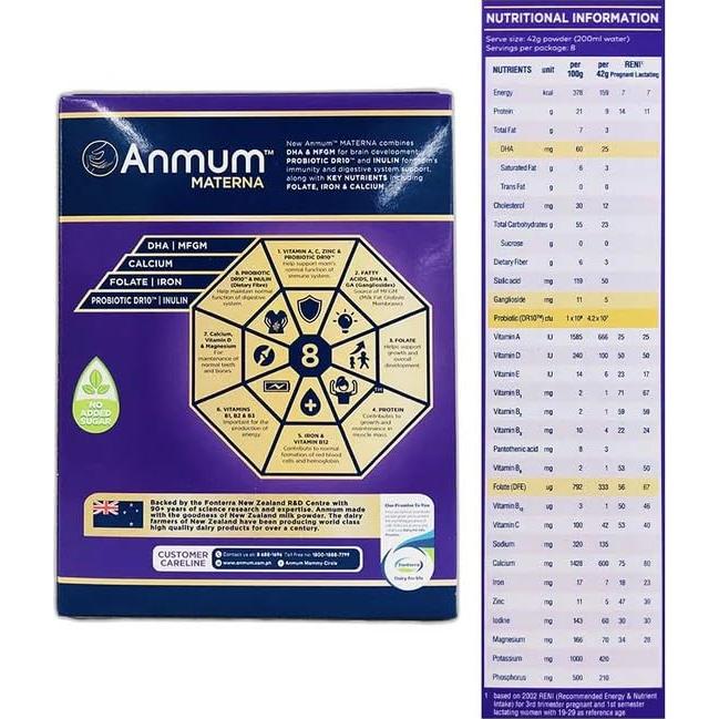 Anmum Materna Leche en Polvo Natural 375g Embarazadas Lactantes