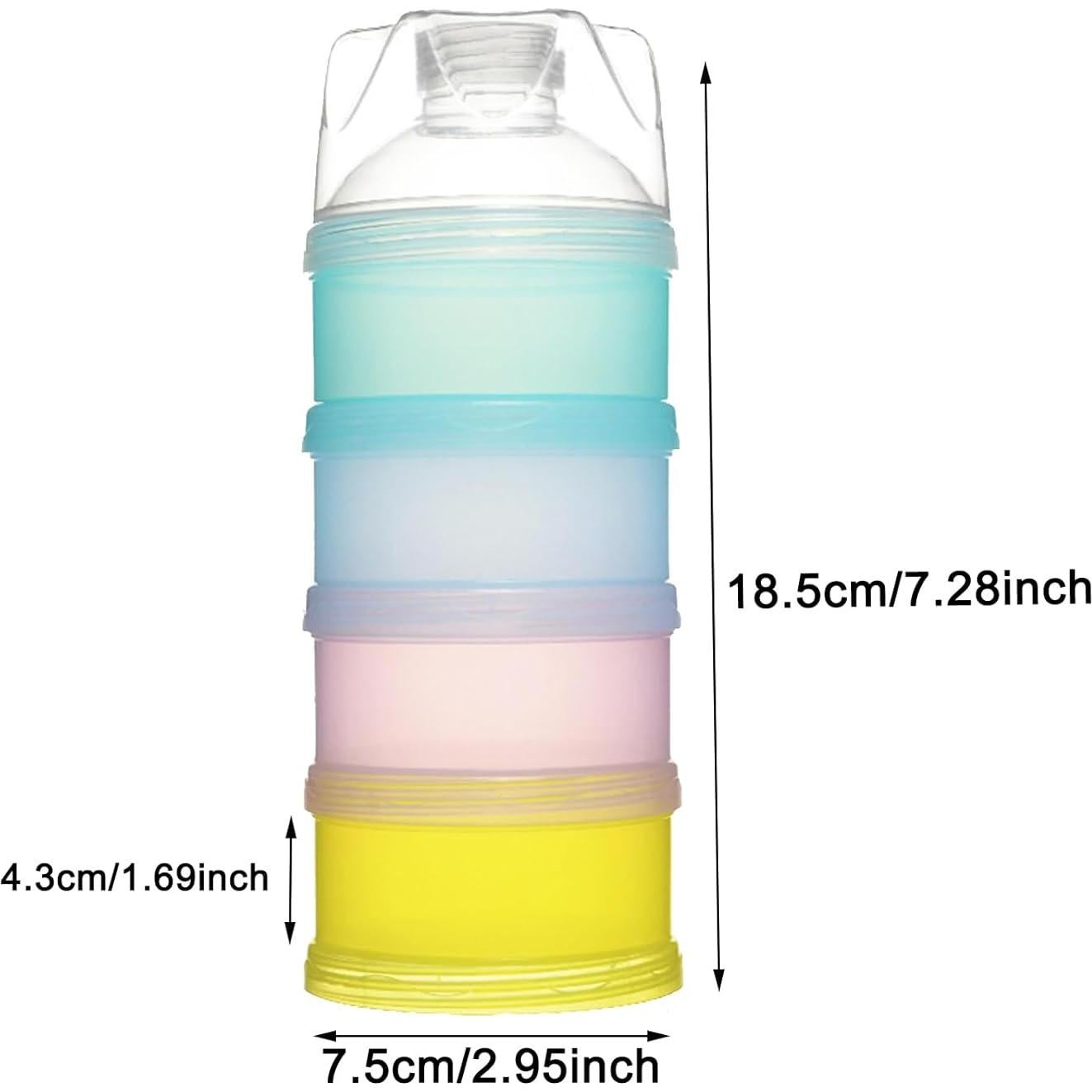 Dispensador de Leche en Polvo 2 PCS 4 Capas Portátil BPA Free