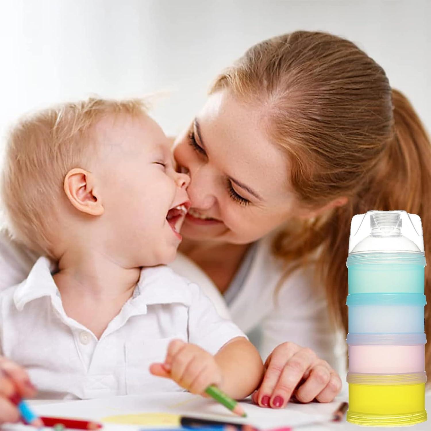 Dispensador de Leche en Polvo 2 PCS 4 Capas Portátil BPA Free