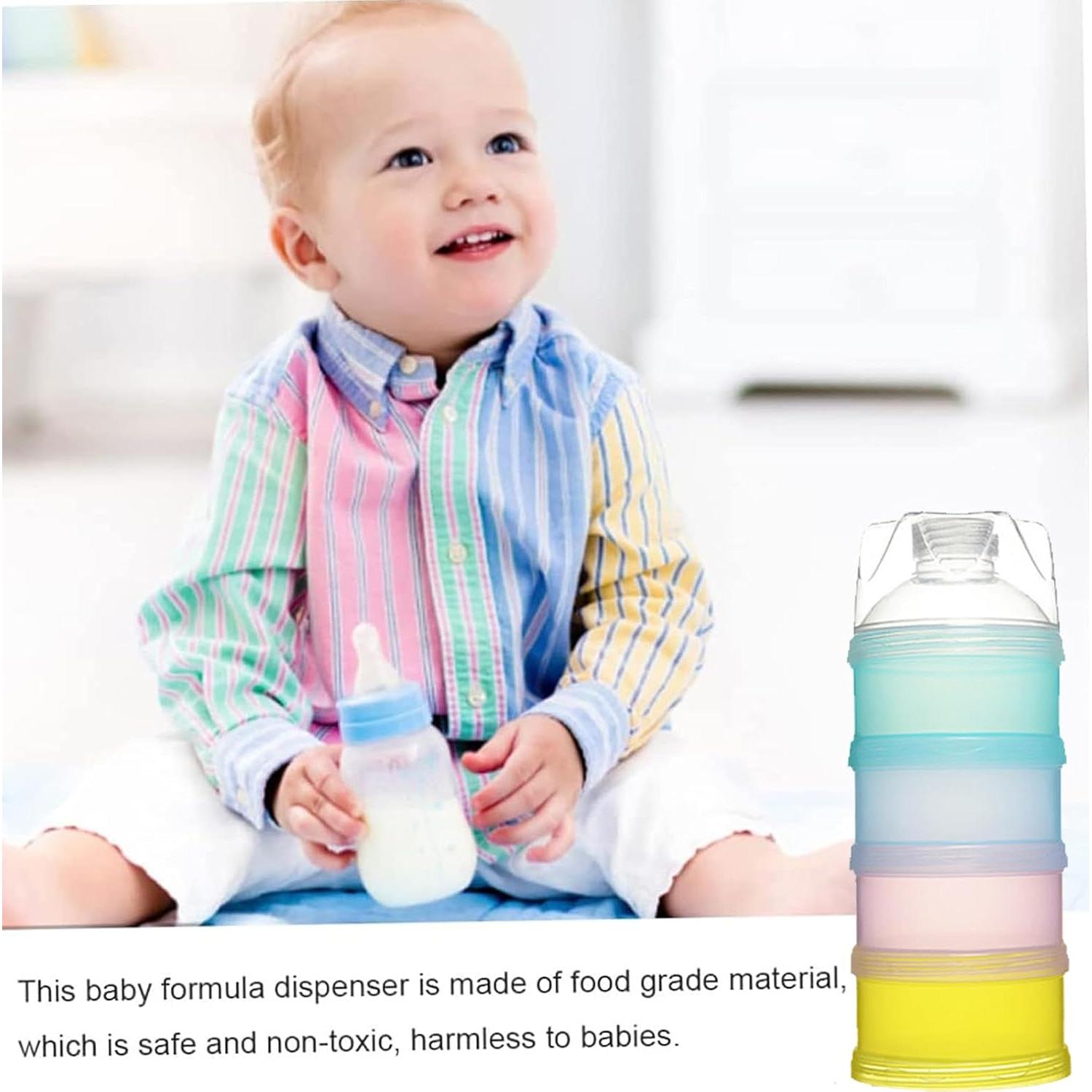 Dispensador de Leche en Polvo 2 PCS 4 Capas Portátil BPA Free