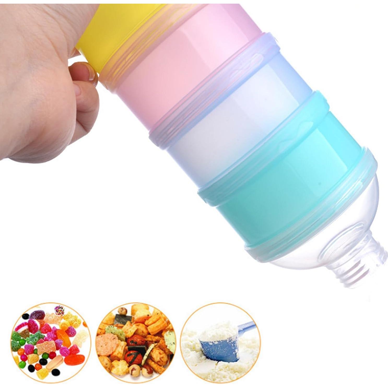 Dispensador de Leche en Polvo 2 PCS 4 Capas Portátil BPA Free