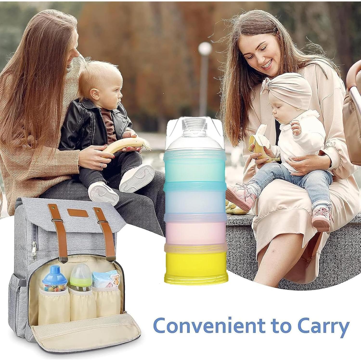 Dispensador de Leche en Polvo 2 PCS 4 Capas Portátil BPA Free