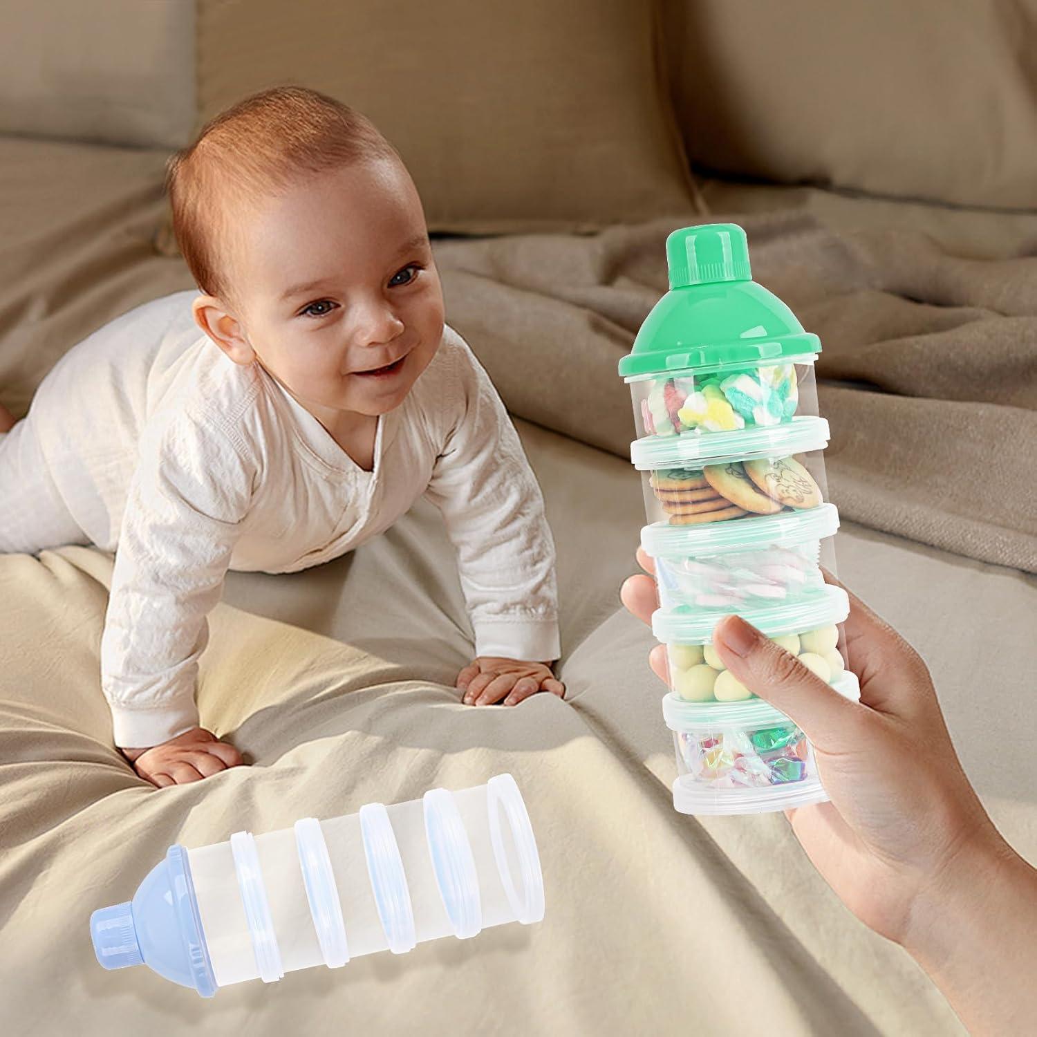 Dispensador de Leche en Polvo 2 PCS 5 Capas Verde BPA Free