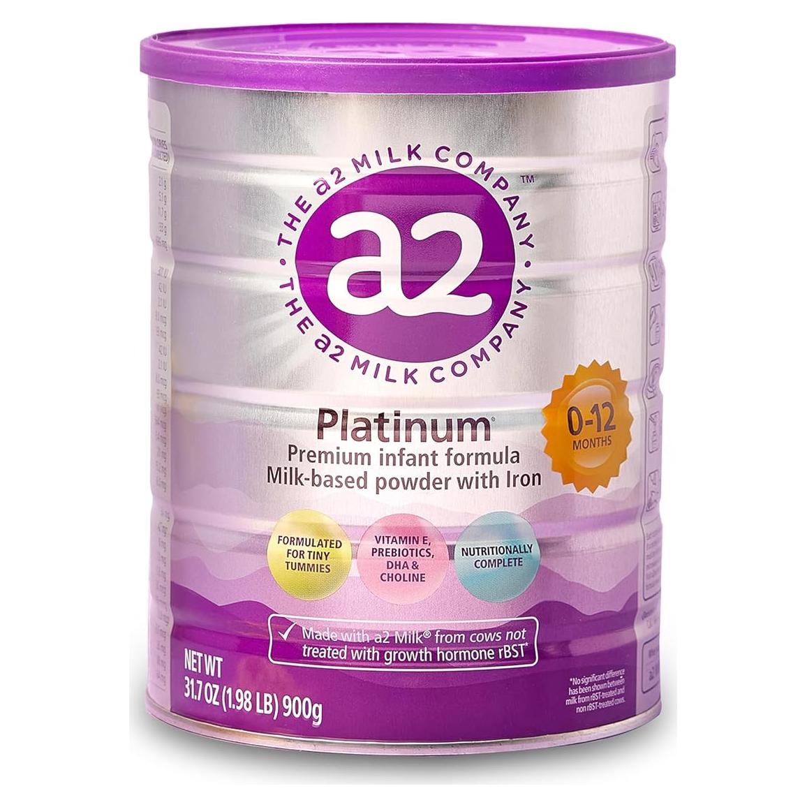 Fórmula Premium para Bebés a2 Platinum 896 g - Leche Entera