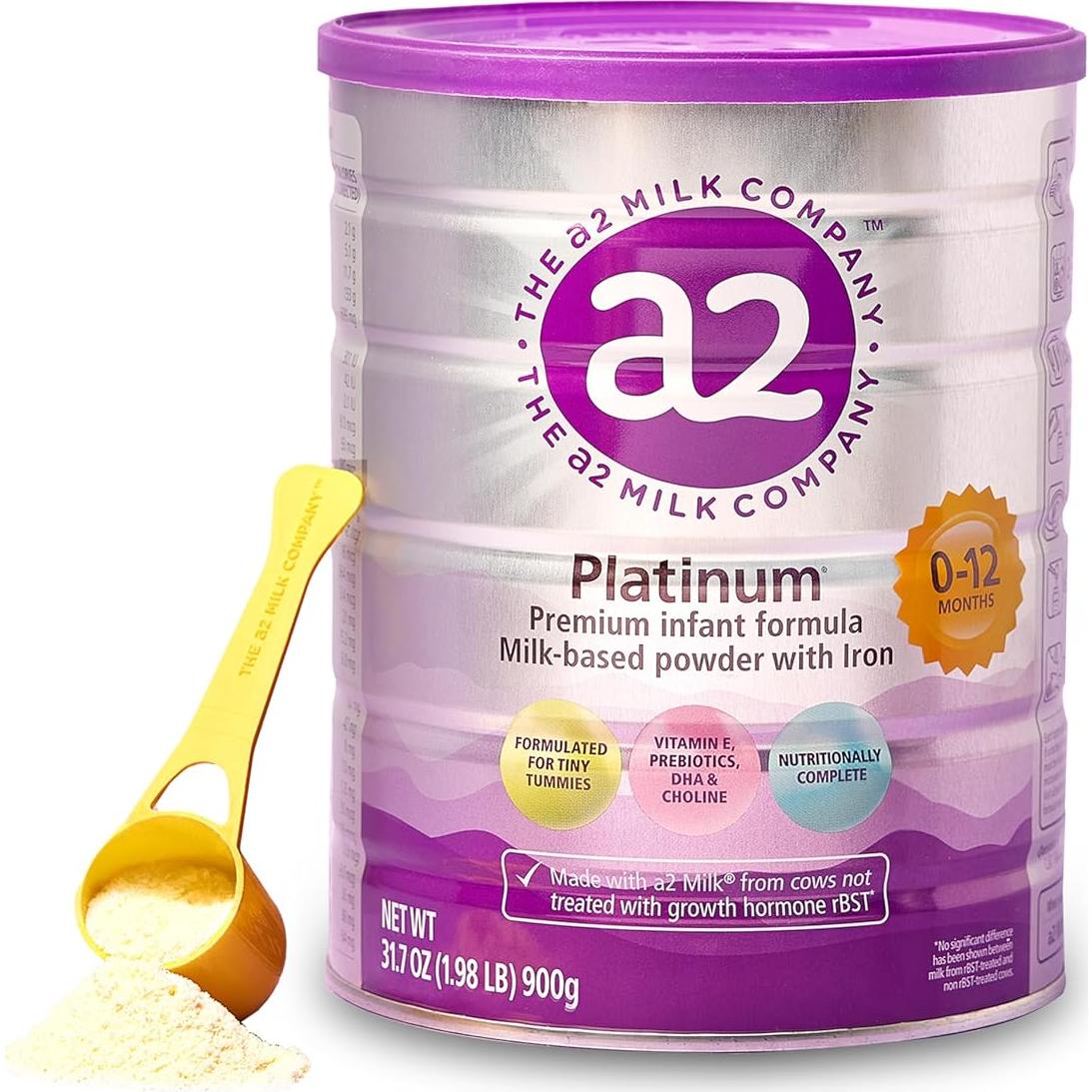 Fórmula Premium para Bebés a2 Platinum 896 g - Leche Entera