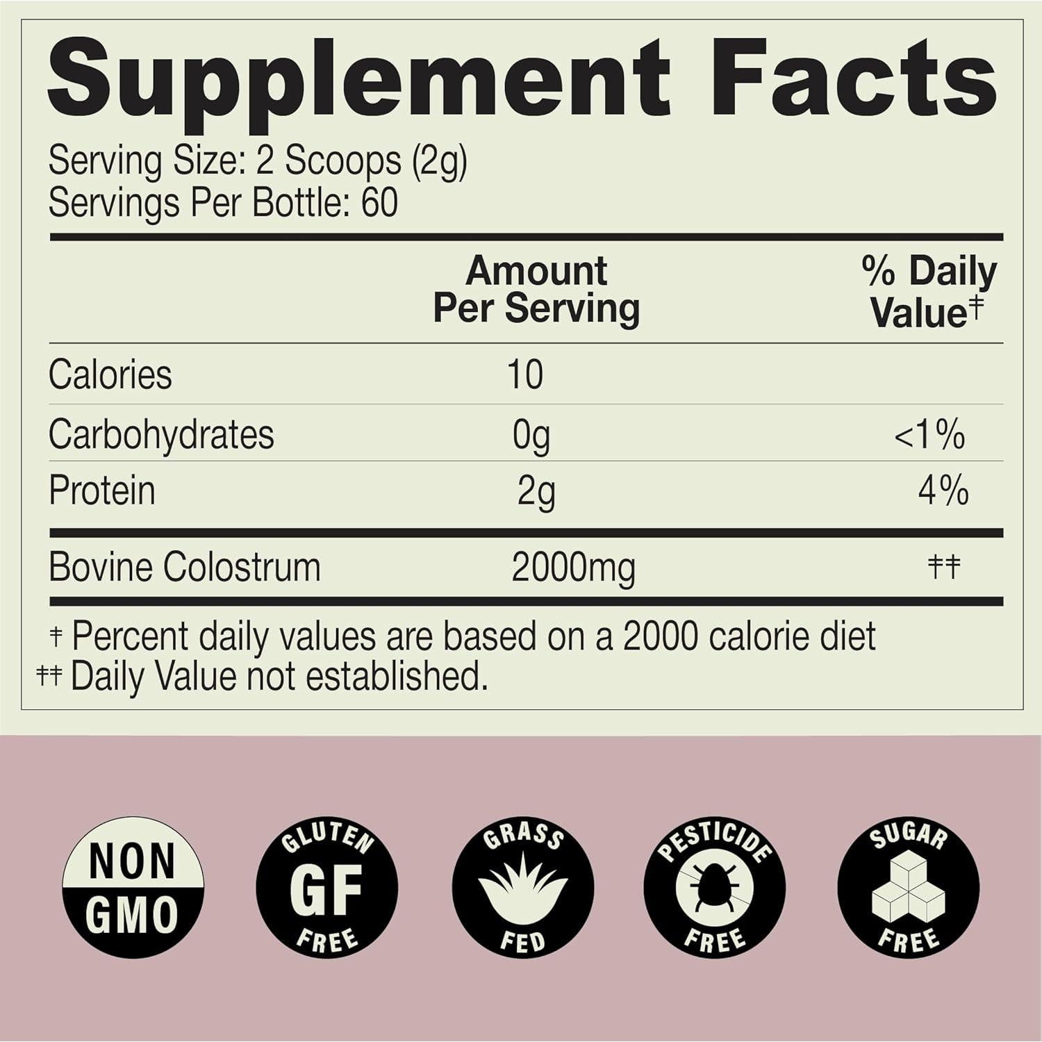 Polvo de Calostro Bovina MOOVE 120g - Soporte Inmunológico Natural