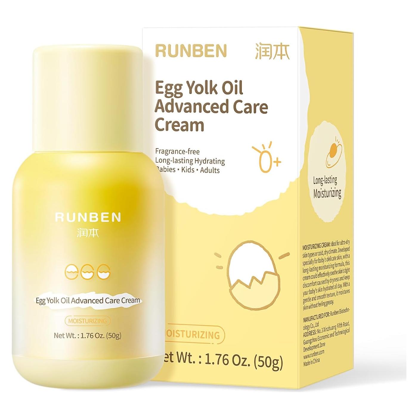 Crema Hidratante para Bebés RUNBEN 50g - Hidratación 48h
