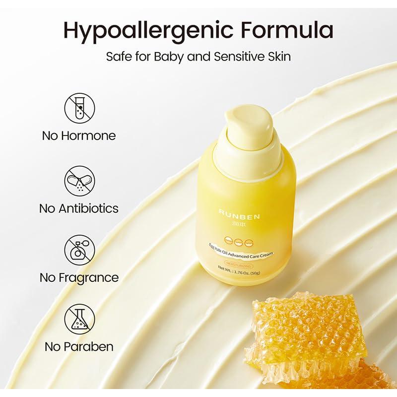 Crema Hidratante para Bebés RUNBEN 50g - Hidratación 48h