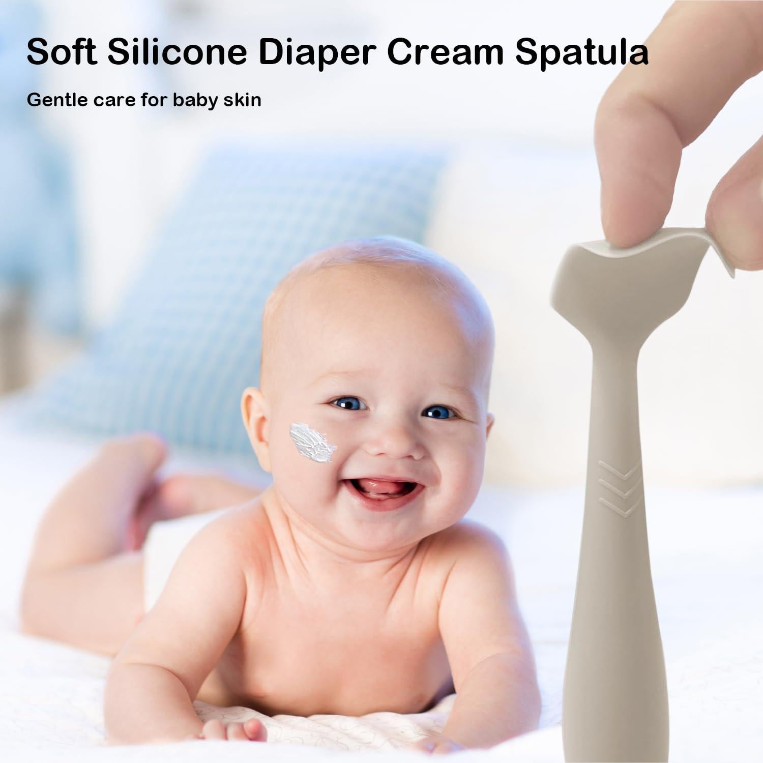 Paquete de 2 espátulas para crema de pañal ROXANEPIG - Blanco