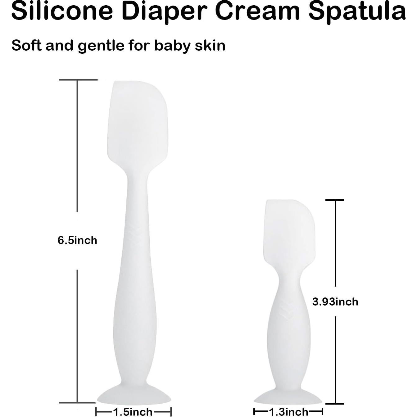 Paquete de 2 espátulas para crema de pañal ROXANEPIG - Blanco