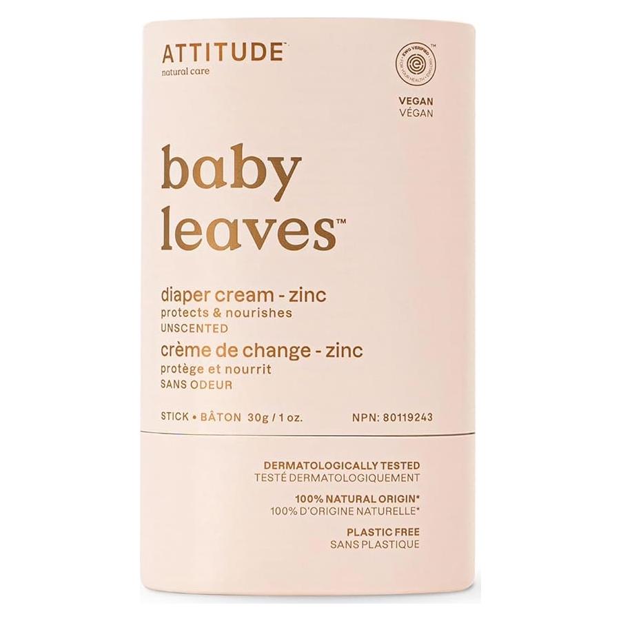 Crema para Pañales ATTITUDE con Zinc 28g Vegana Sin Plástico