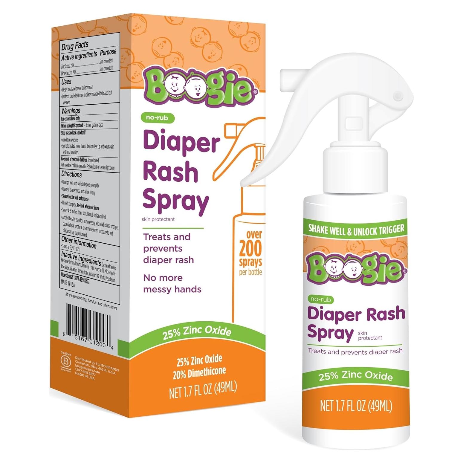 Spray para Erupciones de Pañal Boogie 1.7 oz - Sin Frotar