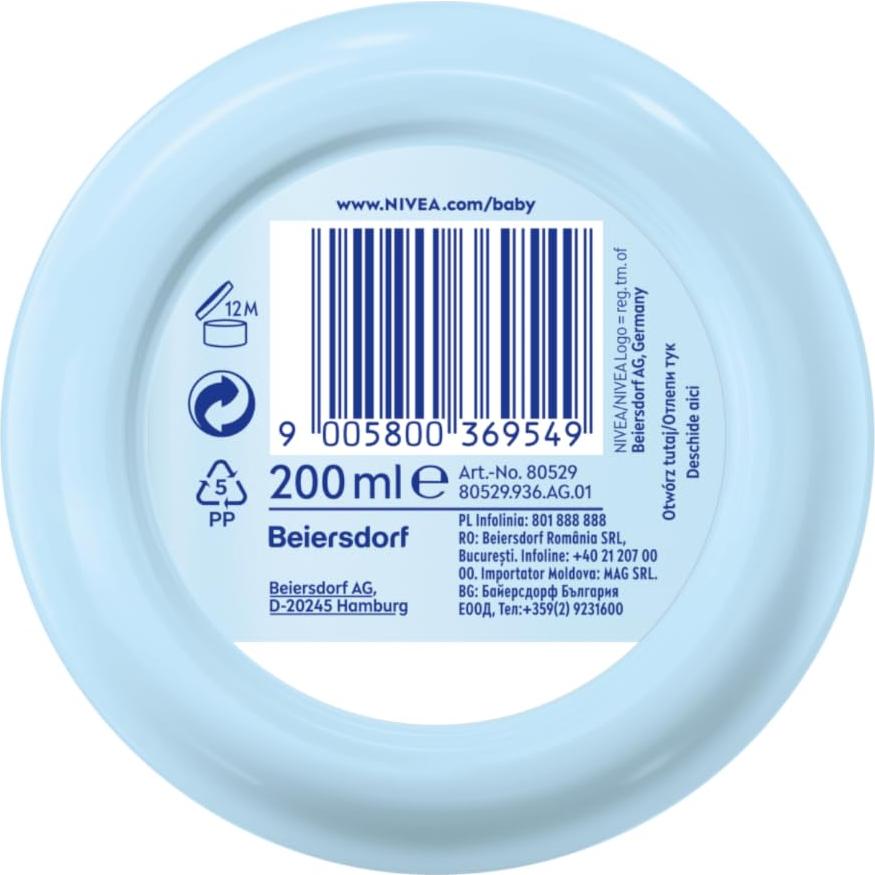 Crema Suave Nivea Baby 200 ml - Hidratación para Bebés