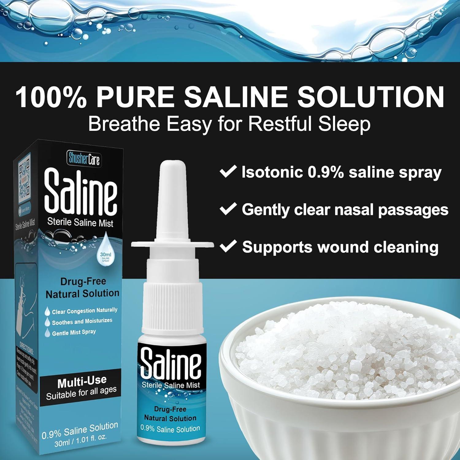 Spray Nasal Salino Shusher Care 30ml - Paquete de 3