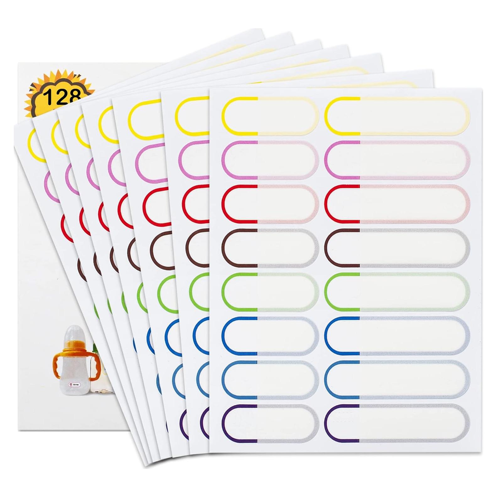 Etiquetas de Nombre Coowayze 128 PCS A Prueba de Agua