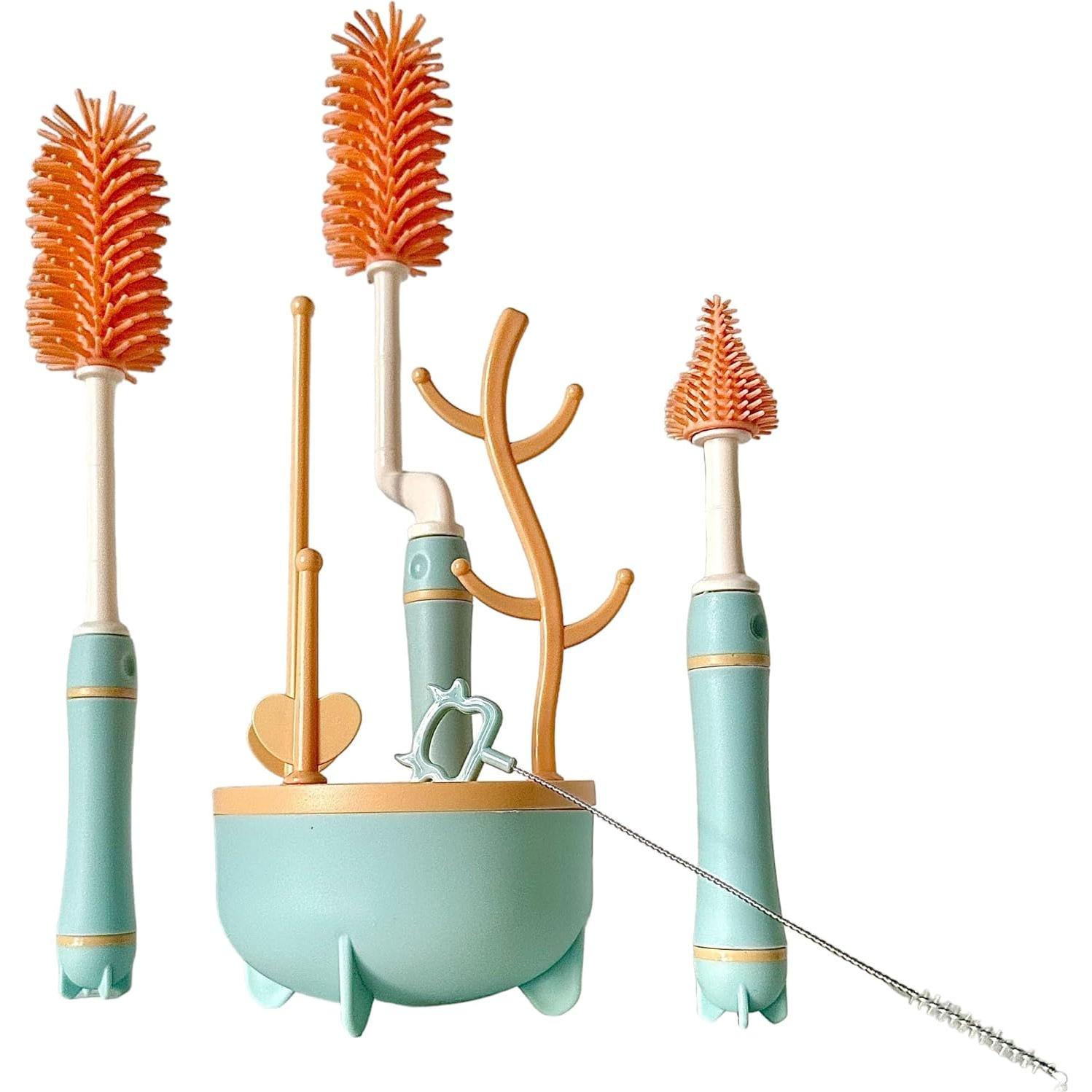 Juego de cepillos de silicona Genérico para biberones 4 piezas