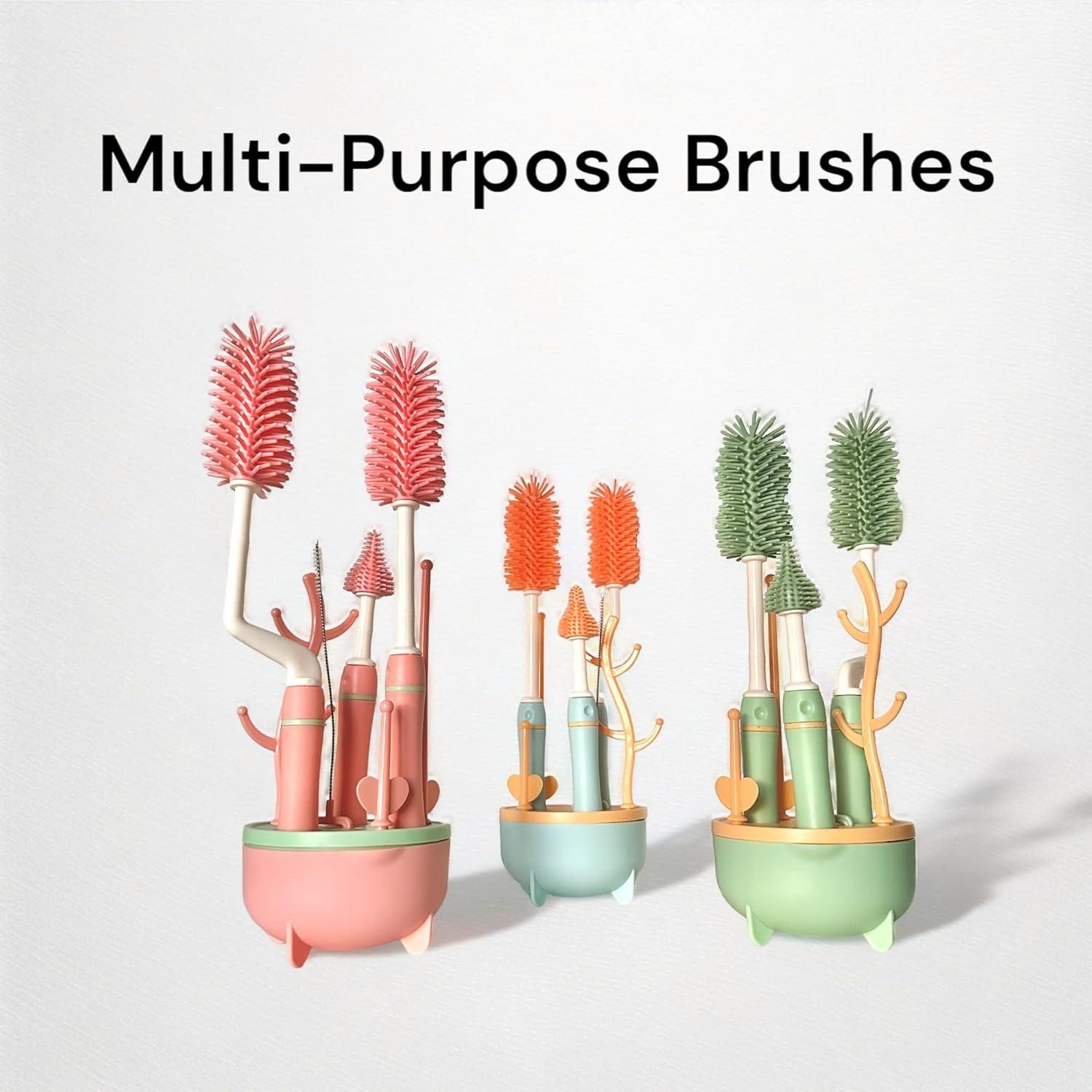 Juego de cepillos de silicona Genérico para biberones 4 piezas