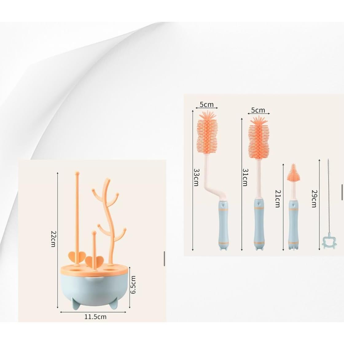 Juego de cepillos de silicona Genérico para biberones 4 piezas