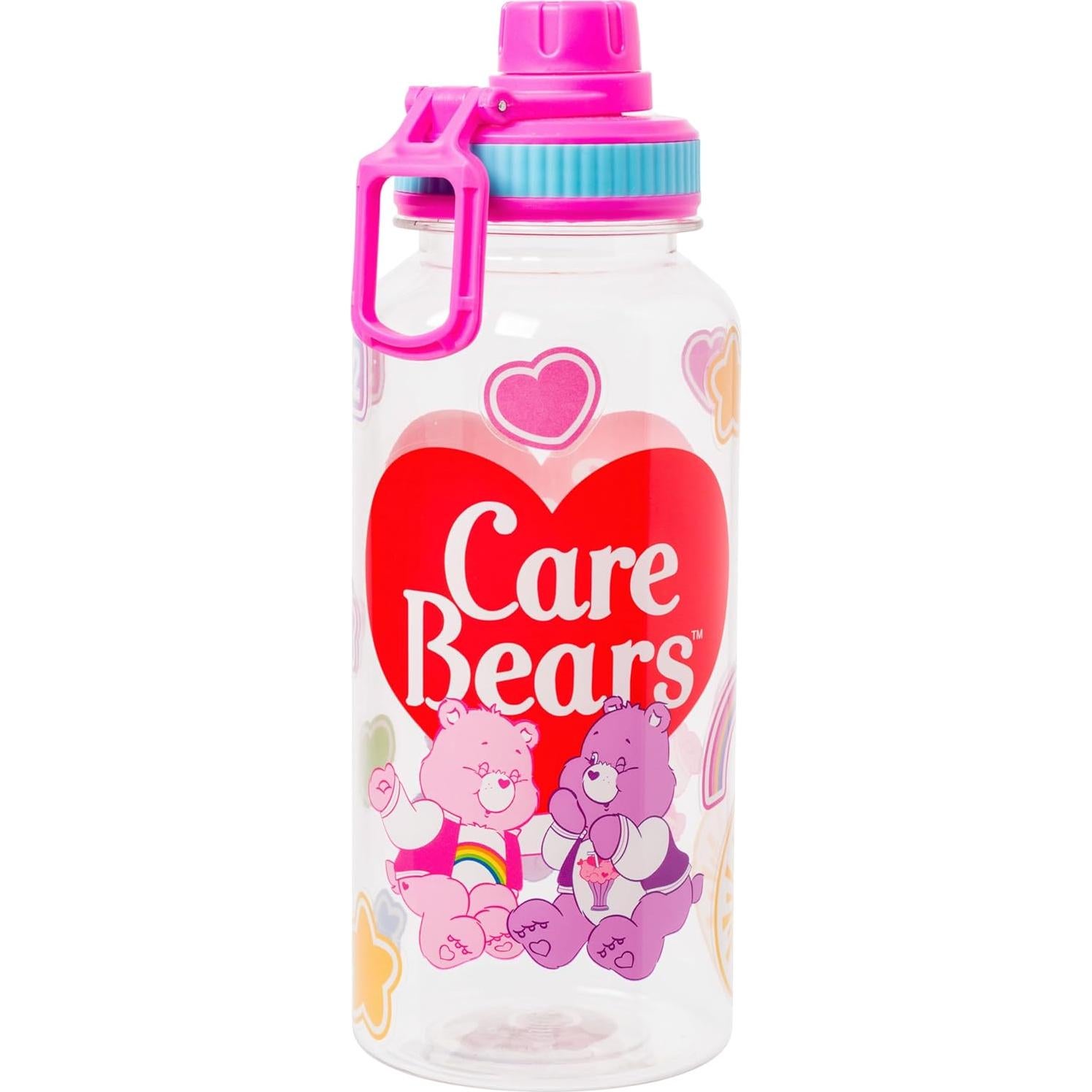 Botella de Plástico Silver Buffalo Care Bears 0.95L con Stickers