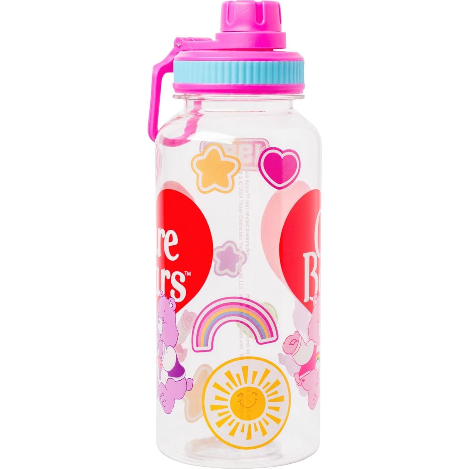 Botella de Plástico Silver Buffalo Care Bears 0.95L con Stickers