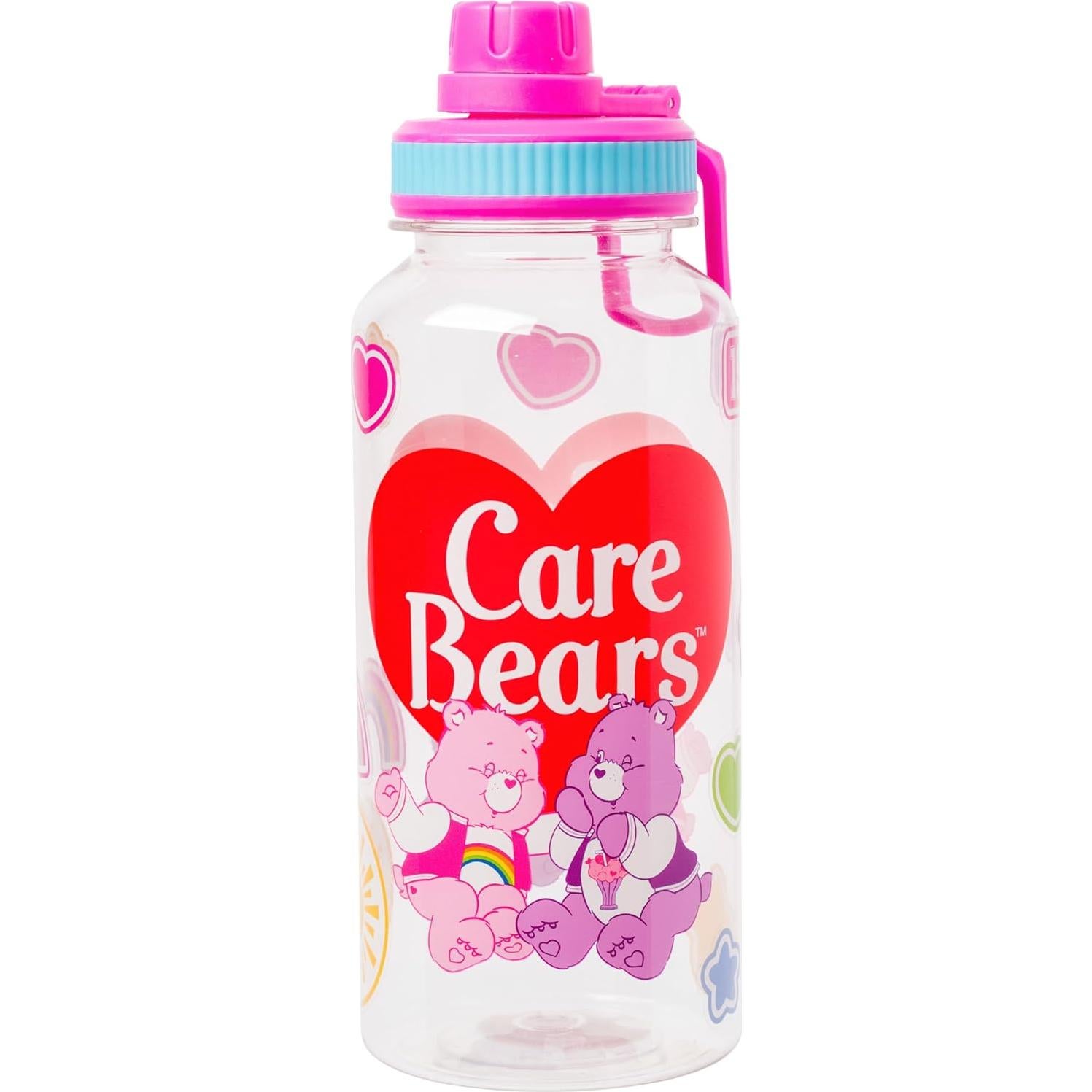 Botella de Plástico Silver Buffalo Care Bears 0.95L con Stickers