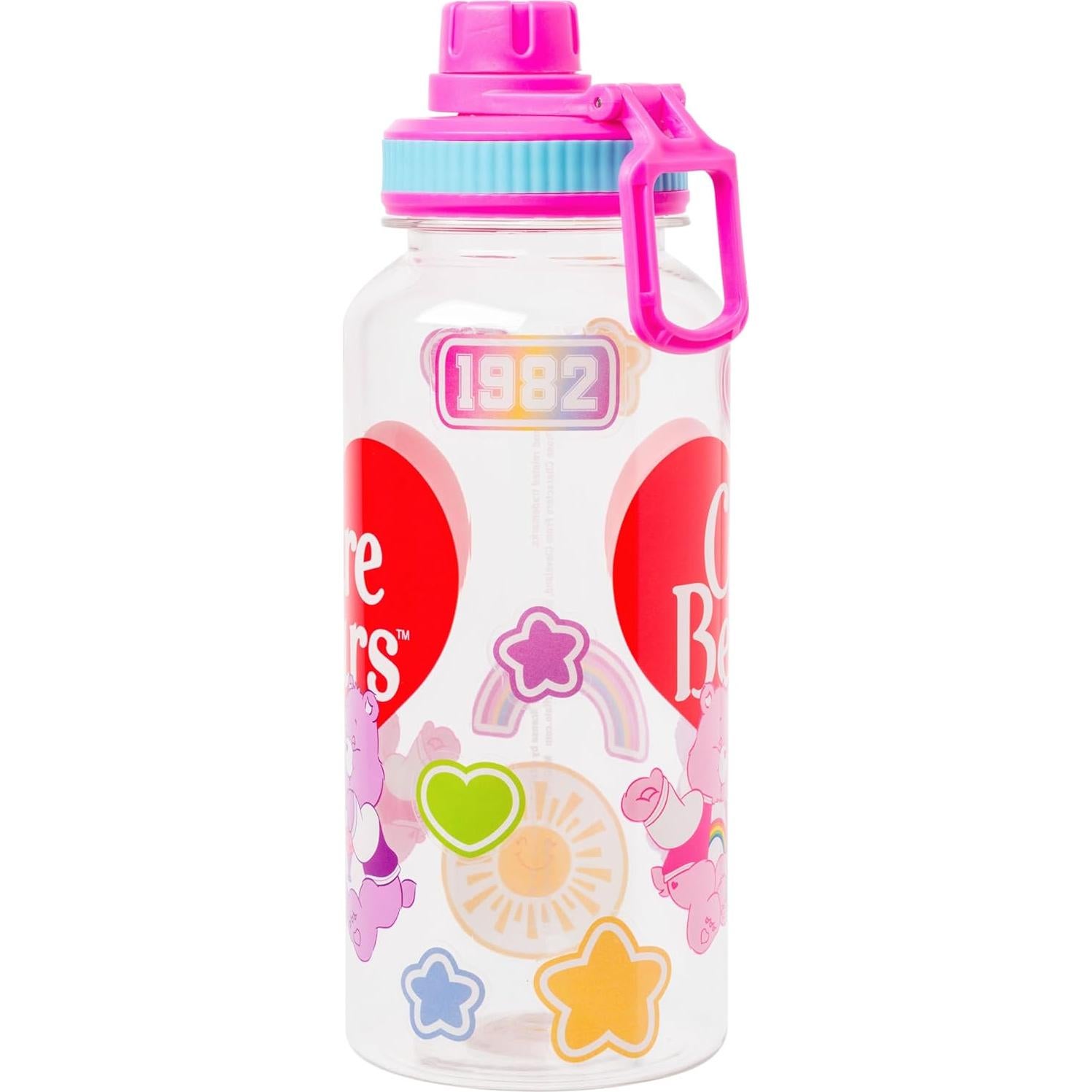 Botella de Plástico Silver Buffalo Care Bears 0.95L con Stickers