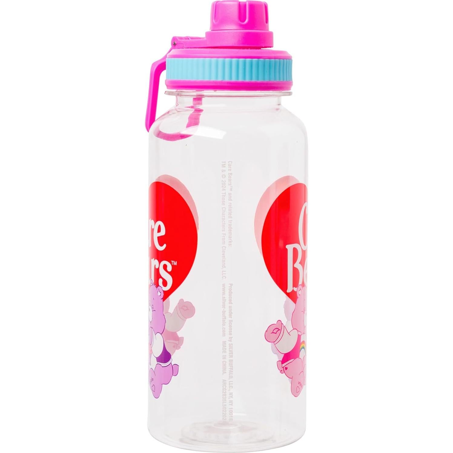 Botella de Plástico Silver Buffalo Care Bears 0.95L con Stickers