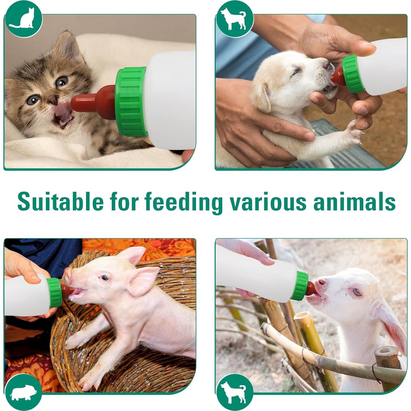 Botella de Alimentación para Corderos y Cabras 500ml - 2 Piezas Reutilizables