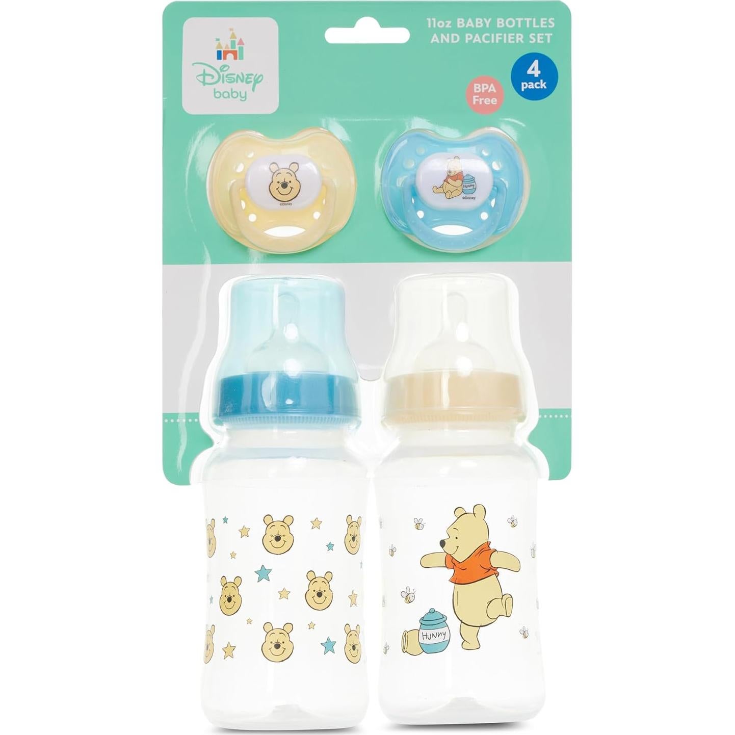 Juego de Biberones y Chupetes Disney Baby - 2 Biberones 325ml + 2 Chupetes Ortodónticos