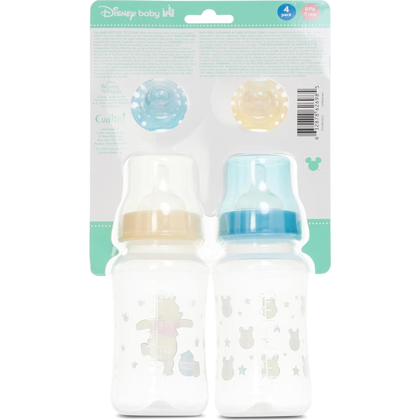 Juego de Biberones y Chupetes Disney Baby - 2 Biberones 325ml + 2 Chupetes Ortodónticos