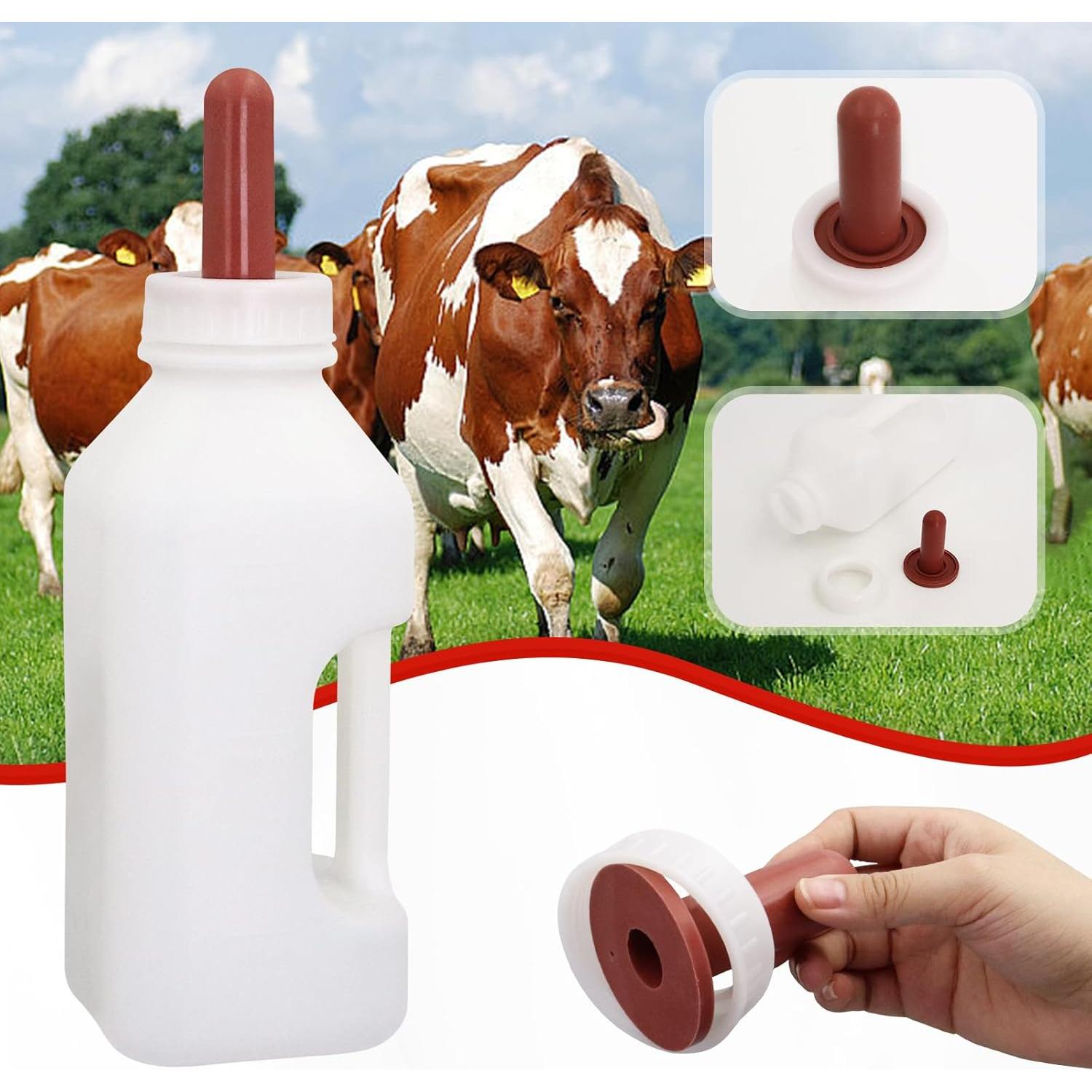 Botella de Alimentación para Terneros 1.89L con Tetina de Goma