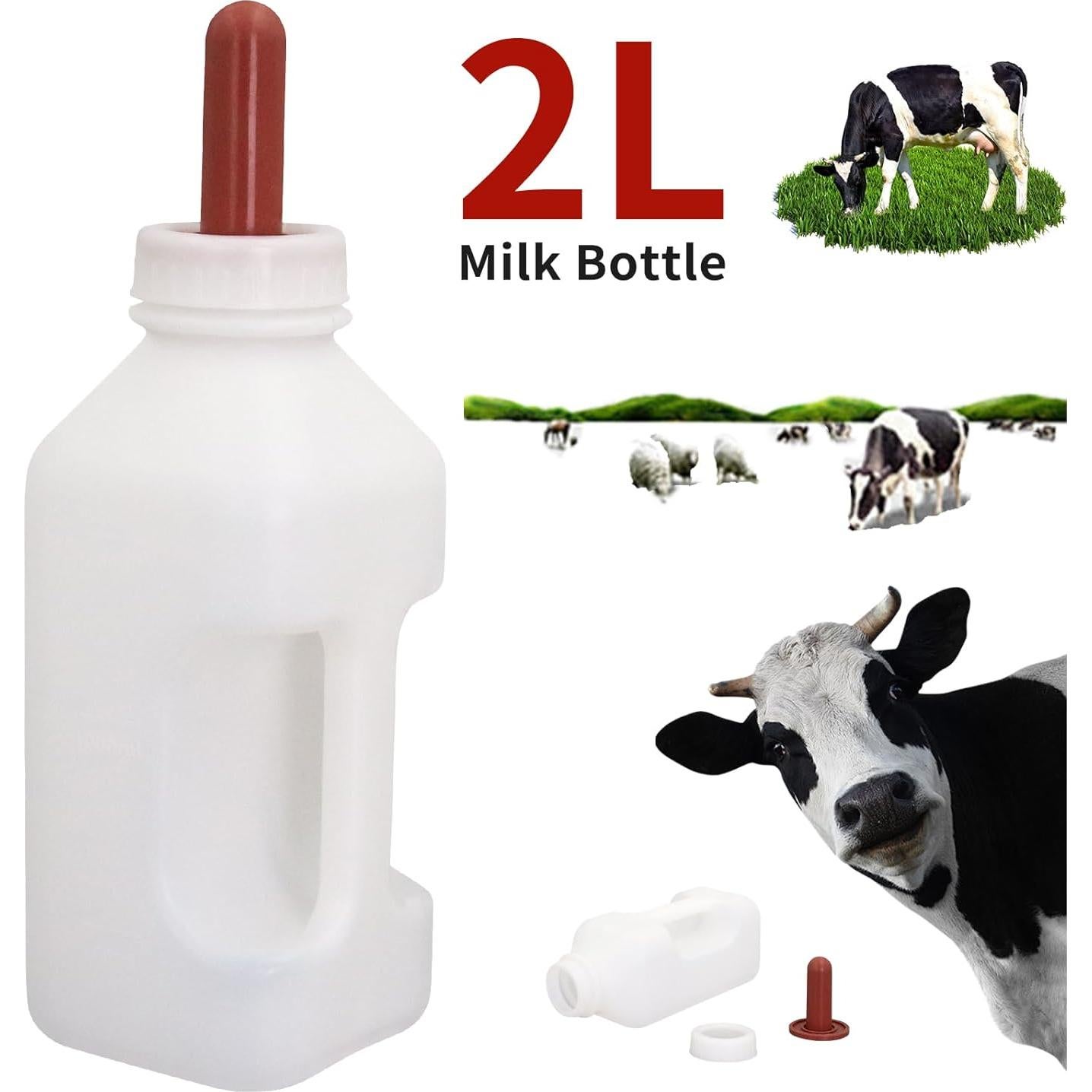 Botella de Alimentación para Terneros 1.89L con Tetina de Goma