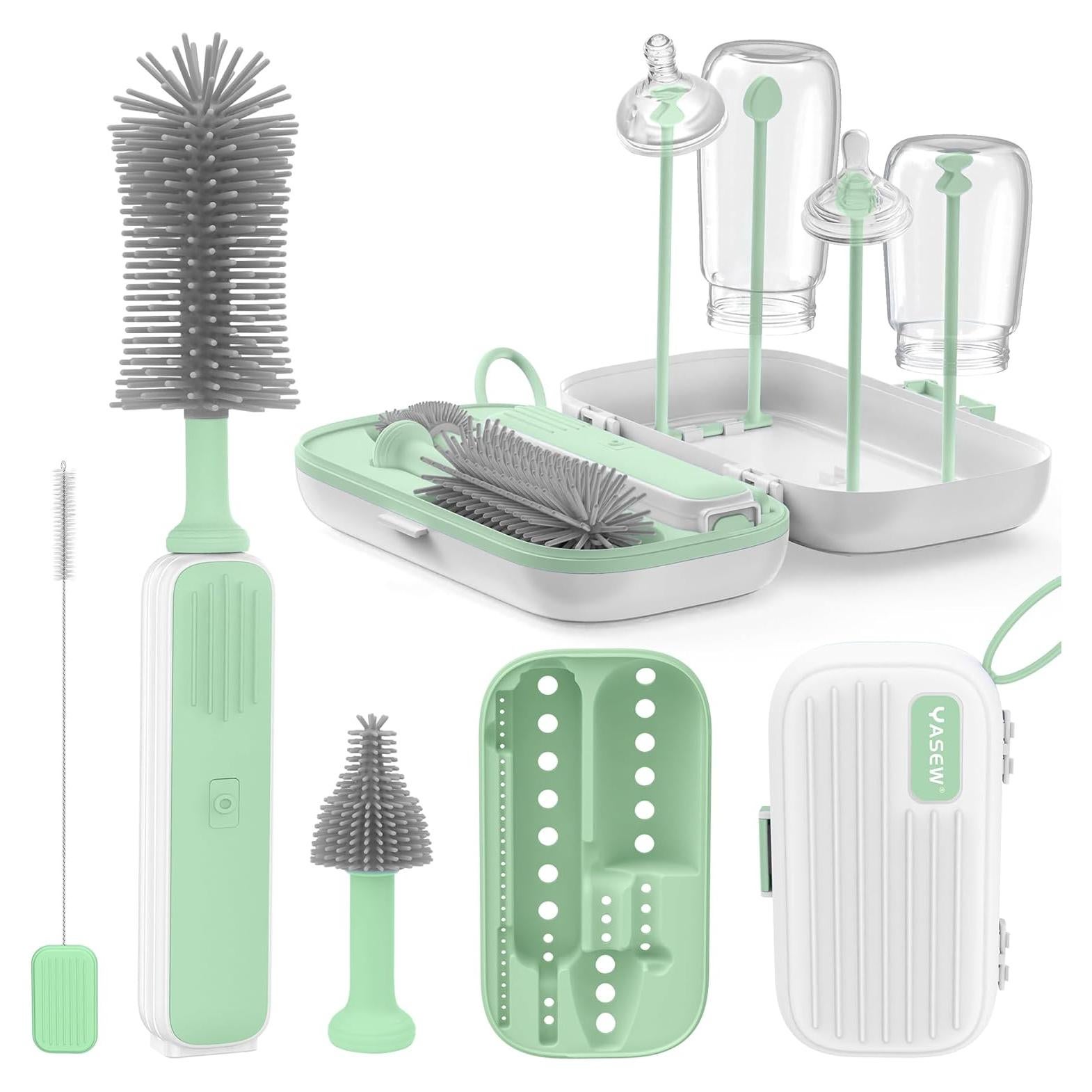 Limpiador Eléctrico de Botellas YASEW 2000mAh Verde Viaje