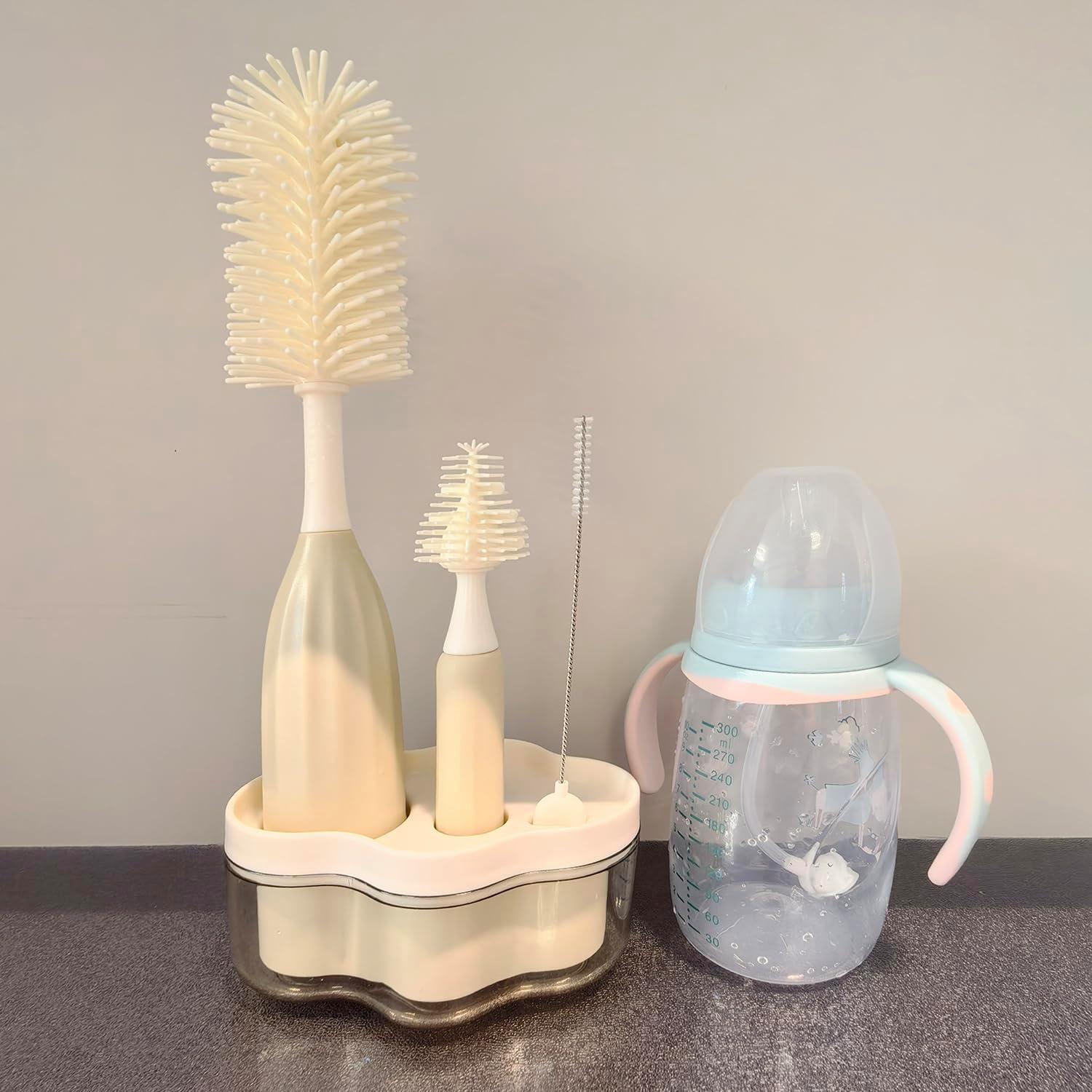 Juego de Cepillos para Biberones NiuXTool - 3 Piezas con Dispensador