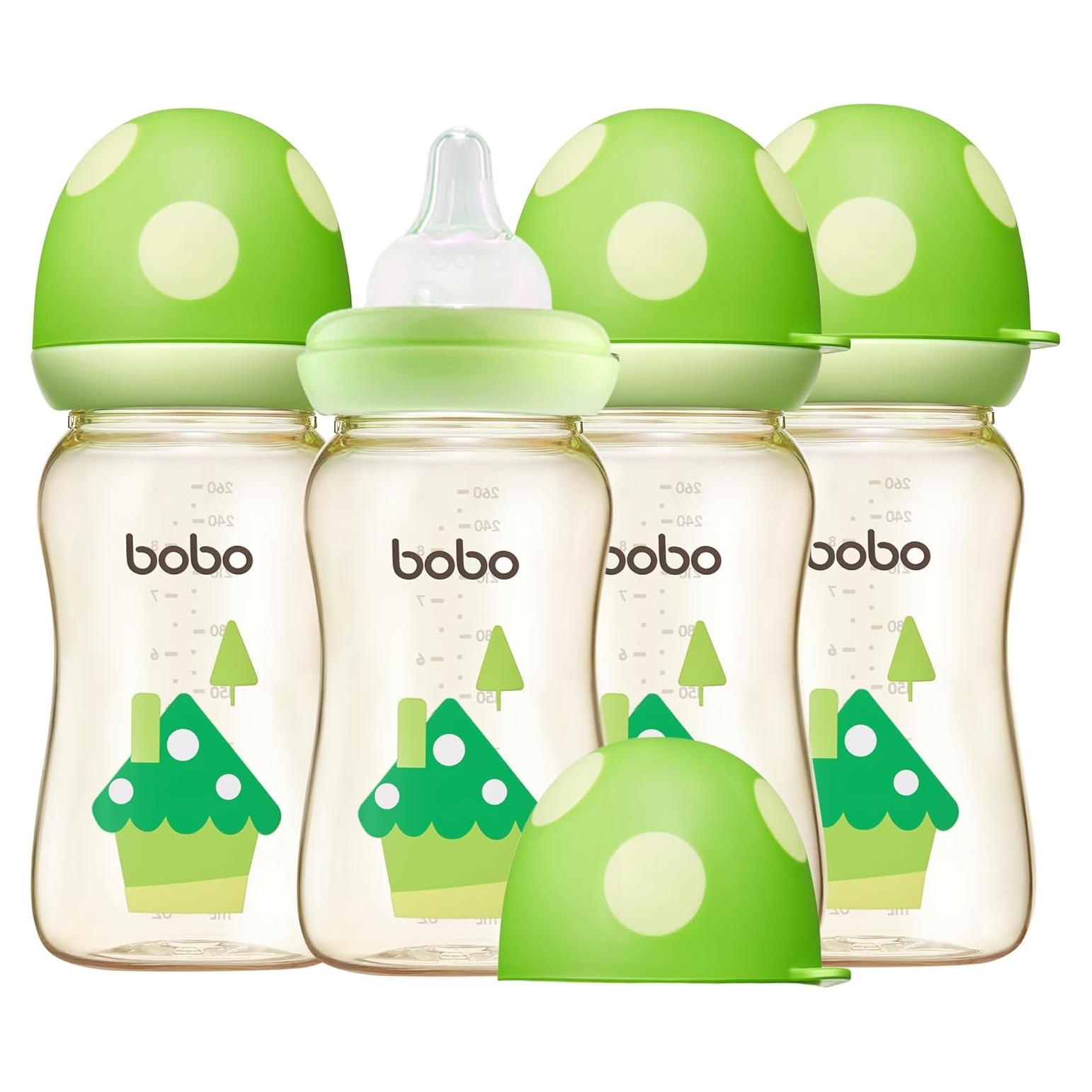 Botella Anticólica YOHKOH PPSU 260ml Verde - Paquete de 4