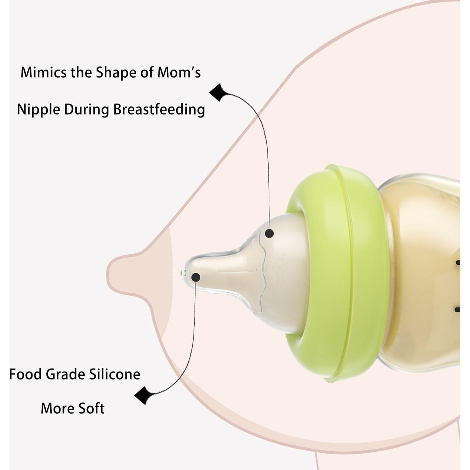 Botella Anticólica YOHKOH PPSU 260ml Verde - Paquete de 4