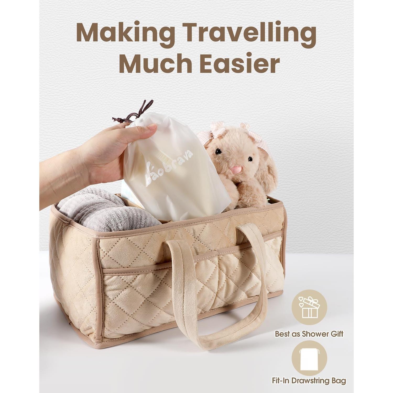 6-in-1 Baby Bottle Clearner Brush Set: Easier Foam Generating with Ergonomical Pump Dispenser, Serving Bottle, Nipple, Straw, and Breast Pump. Drying Rack and Travel Bag Included, Beige-Brown.