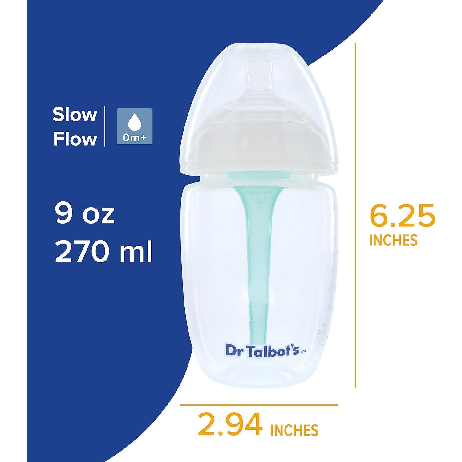 Botellas Anticólicos Dr. Talbot 270 mL - 2 Pack para Bebés