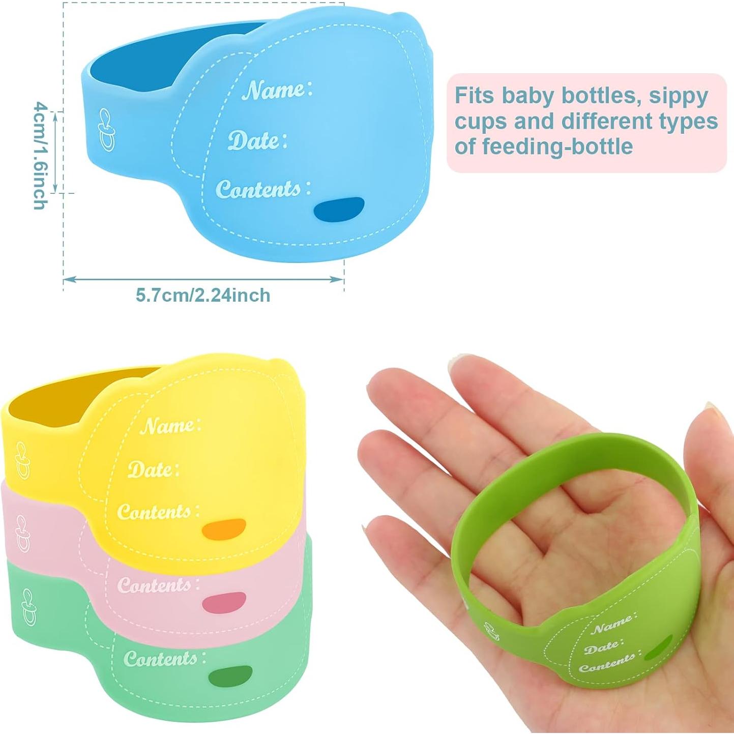 Etiquetas de Nombre para Biberones Eersida 12 Pcs Silicona