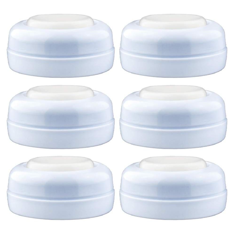 Tapa de Tornillo Maymom Azul Reescribible para Biberones Avent - 6 Piezas