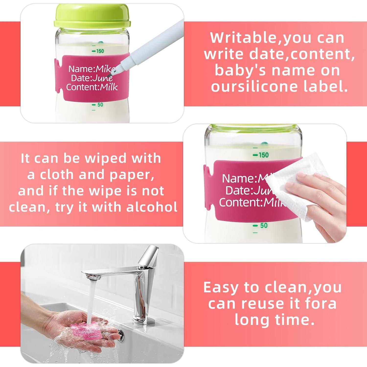 Kit de Etiquetas Reutilizables de Silicona 6 PCS + Marcador