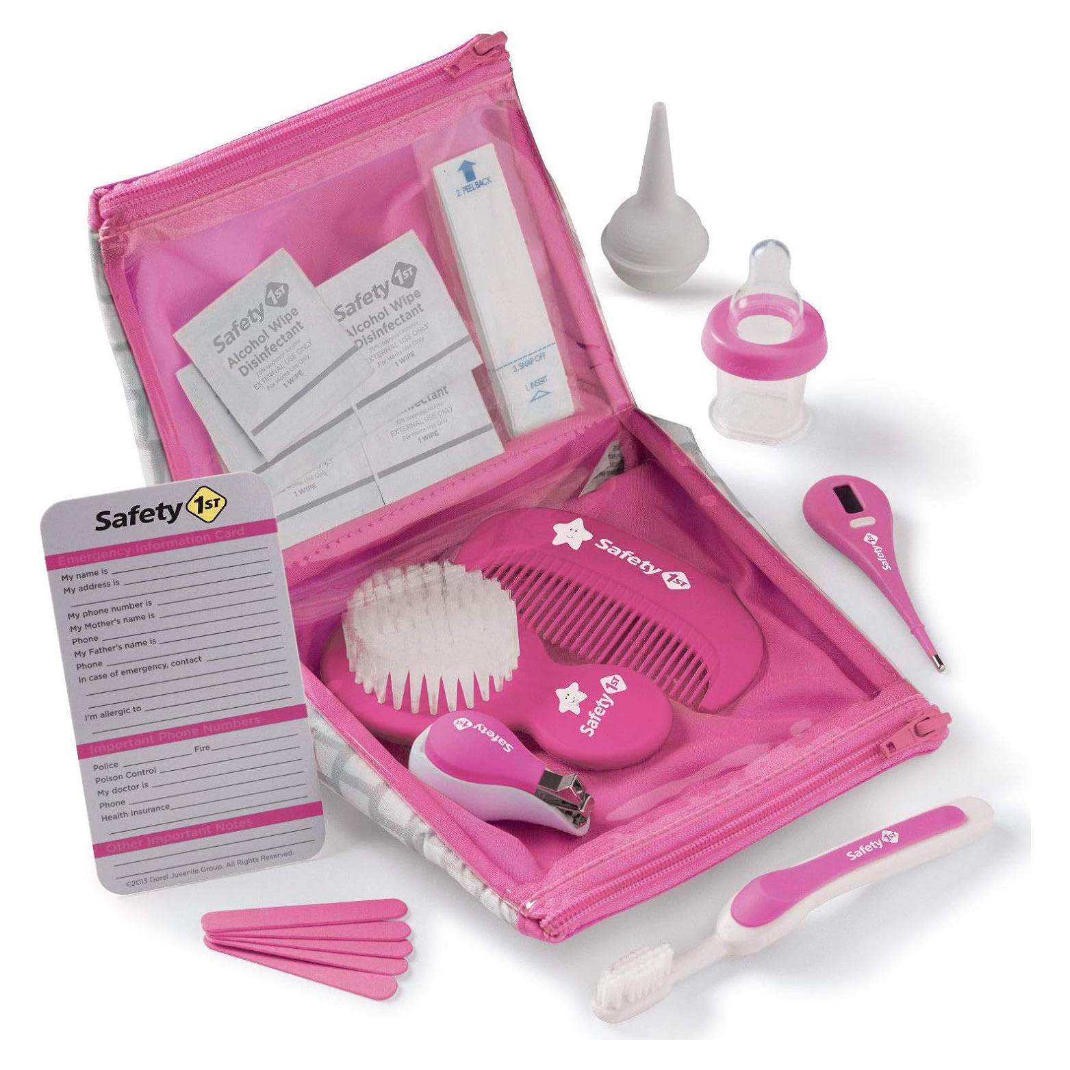 Kit de Cuidado para Bebés SafetyFirst: Termómetro, Aspirador Nasal, Cortauñas y Más