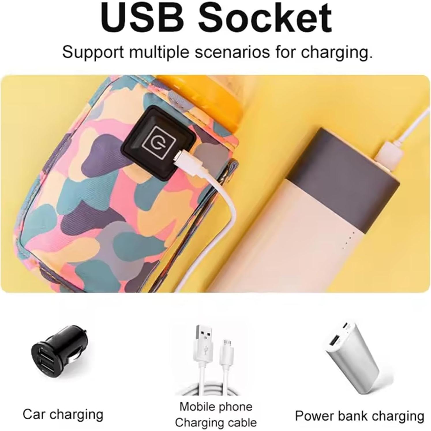 Calentador de Biberones USB HURRISE Portátil Ajustable 3 Niveles